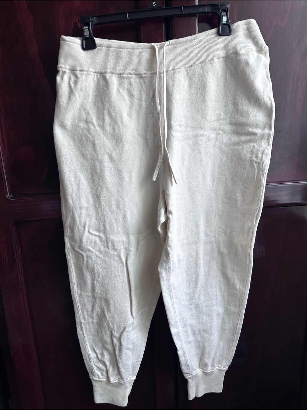 Vince Cream Ribbed Waist Knit Joggers